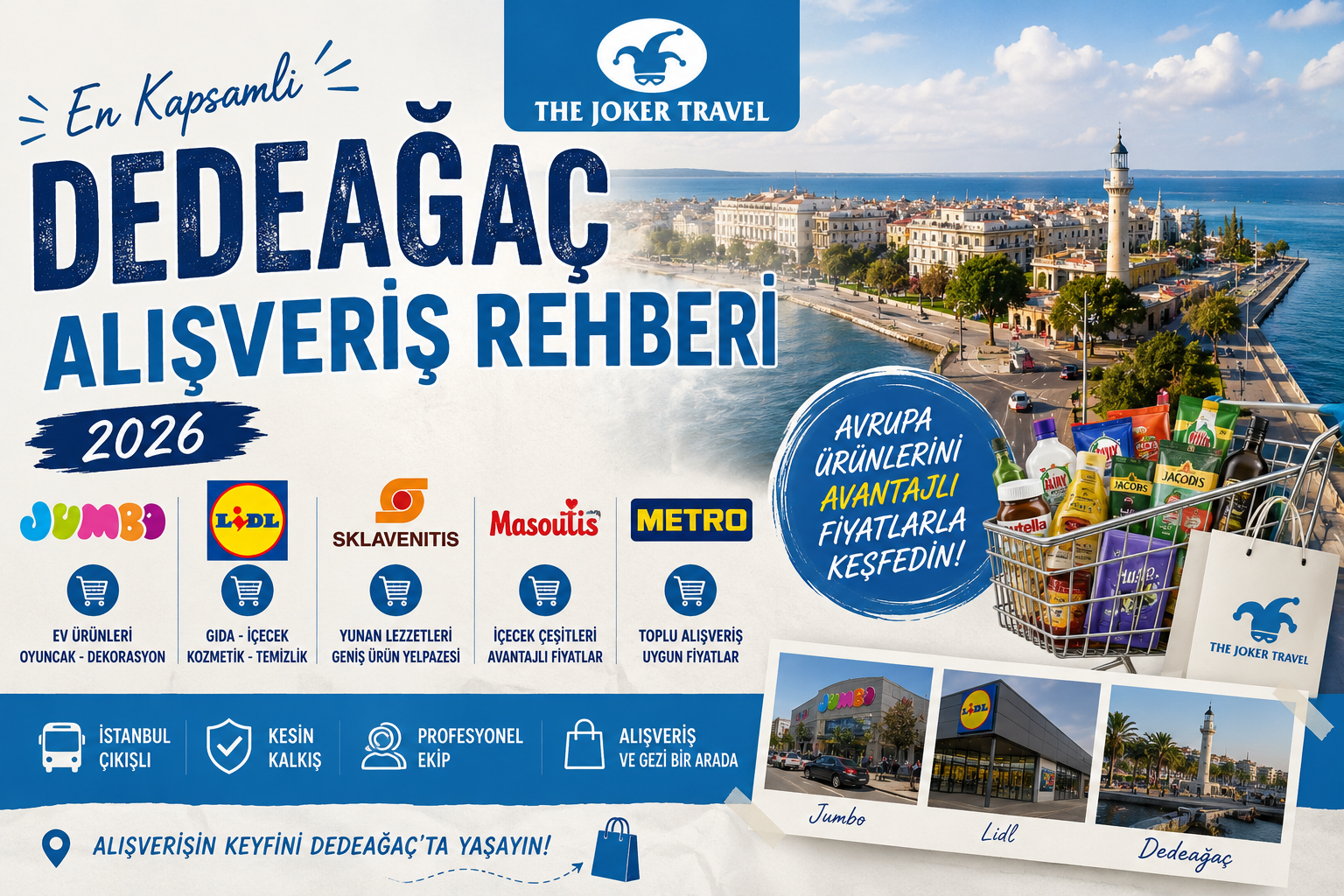 Dedeağaç Alışveriş Rehberi 2026 | Jumbo, Lidl, Marketler ve En Avantajlı Alışveriş Noktaları